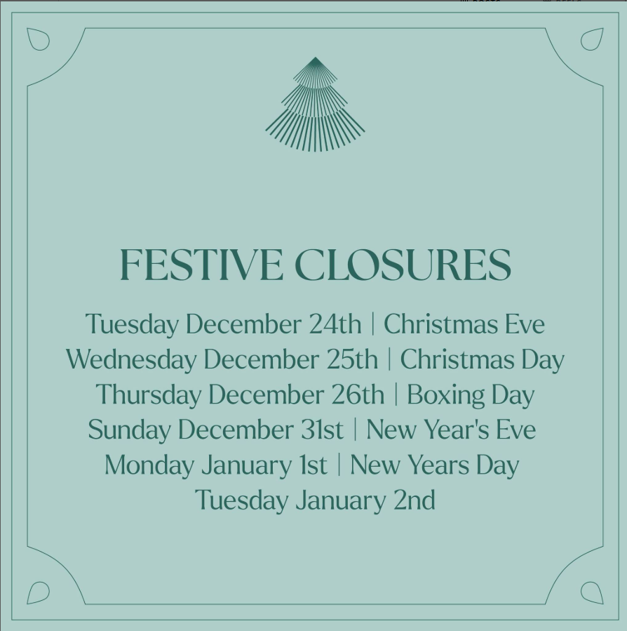 Holiday closures
